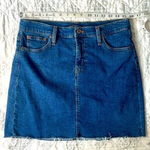 J.Crew Denim Mini Skirt 4 Frayed Hem